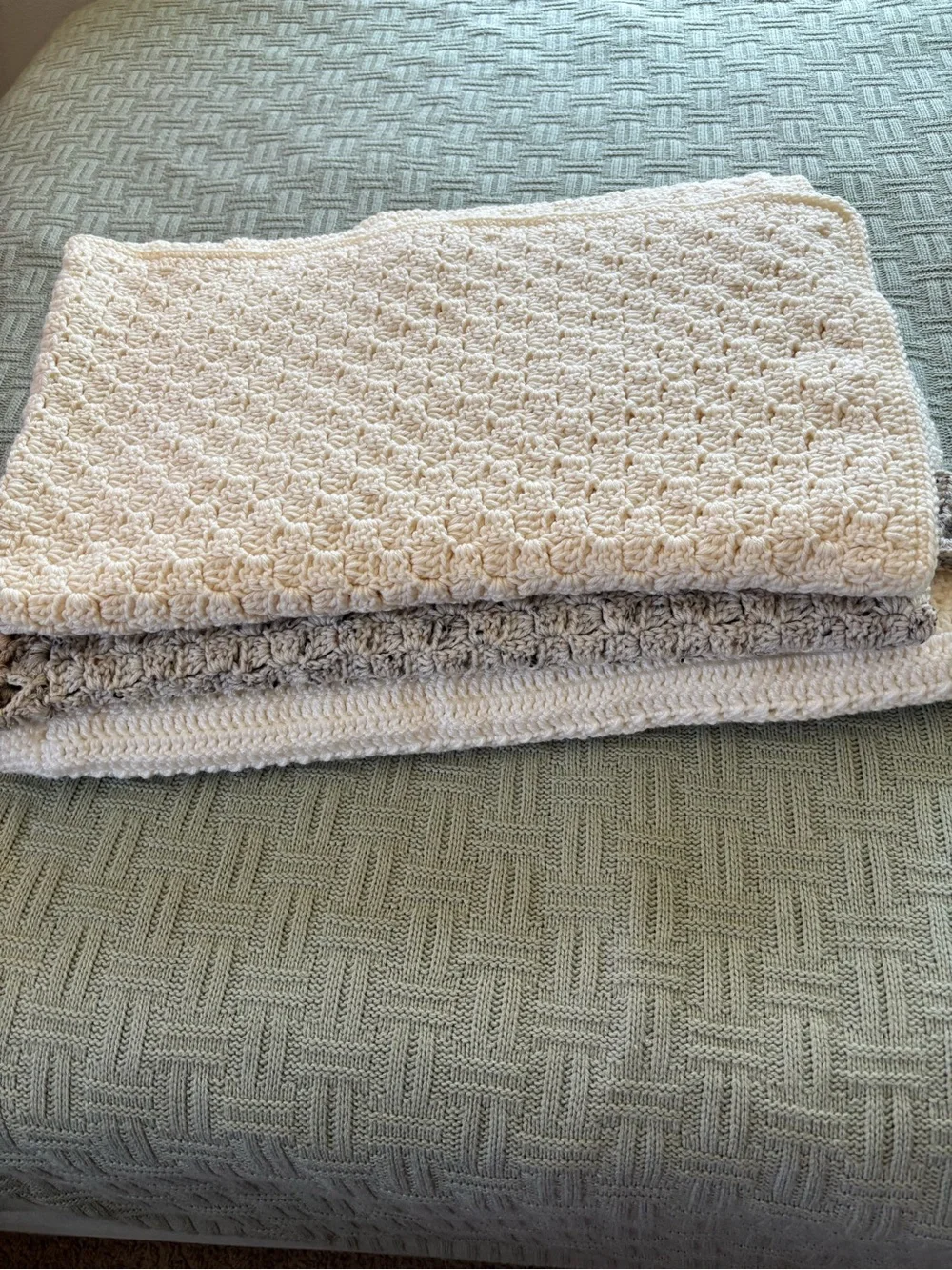 White Crochet Throw Blanket - Soft Home Bedding
